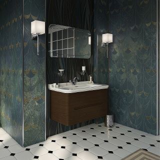 Тумба под раковину Kerasan Waldorf 94 925546 подвесная Noce